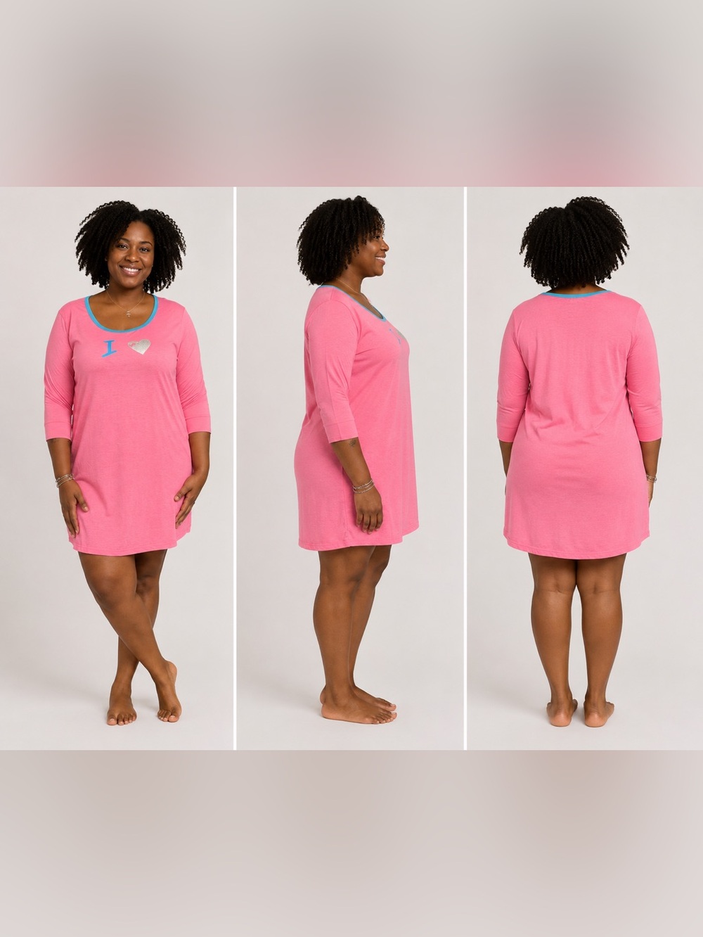 AVON I ❤️ CUSTOMIZABLE NIGHTGOWN - PINK SIZE 1X/2X (NEW WITH TAGS) A19
